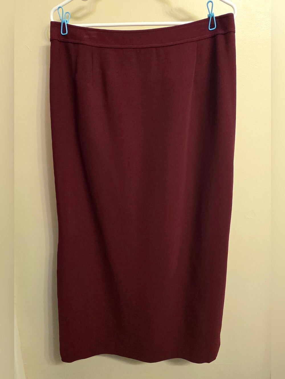 Worthington Burgundy Maxi Skirt 16 Dark Red Academia Modest Minimalist Core